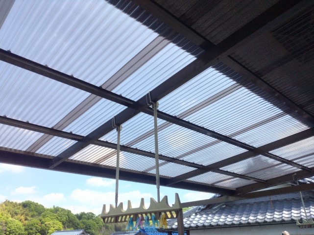 波板張り替え　完了